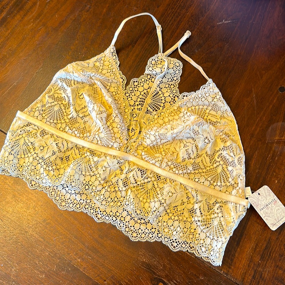NWT free people intimates lace halter bra top